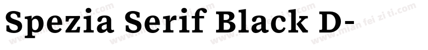 Spezia Serif Black D字体转换